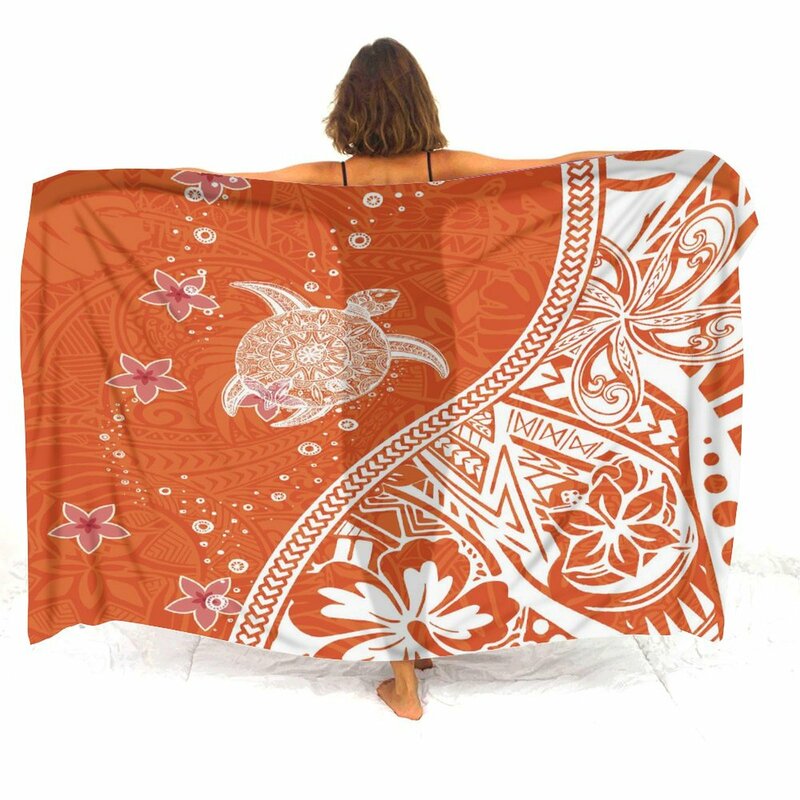 Женское саронг, мягкое и удобное летнее эксклюзивное пальто с Полинезийским принтом в этническом стиле, ветрозащитная накидка