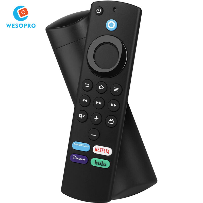 Controle Remoto de Voz Bluetooth para Fire TV Stick, 4K Max 3rd Gen Stick Lite Cube, Controlador de TV Inteligente, Funciona com Alexa
