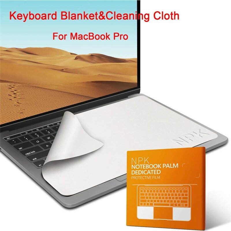 Microfibra Dustproof película protetora, Notebook Keyboard Blanket Cover, Laptop Screen Cleaning Cloth para MacBook Pro 13 ", 15", 16"
