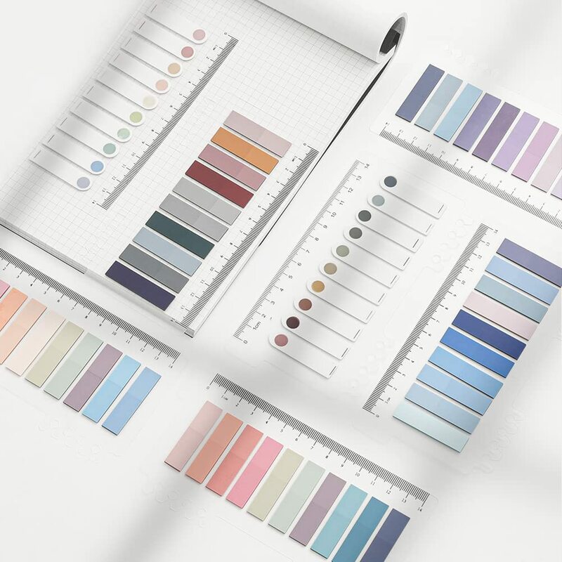 Linguette adesive schede indice scrivibili e riposizionabili Morandi schede adesive adesive colorate fogli fogli pennarelli pagina