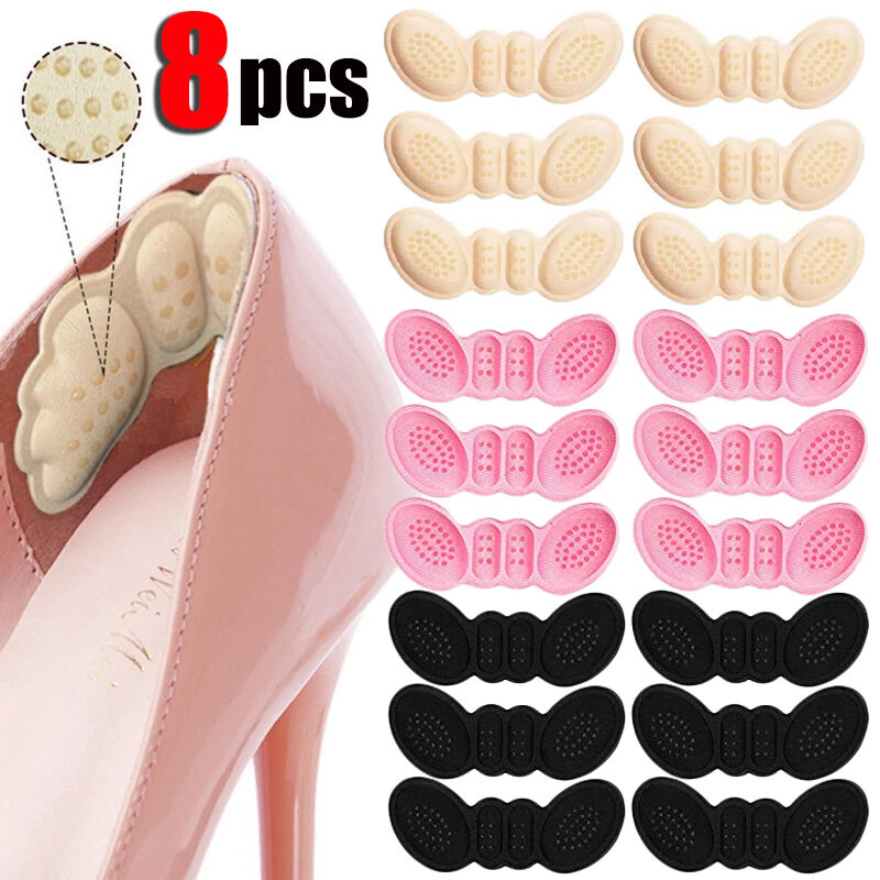 1/4 paia di inserti per tacco alto cuscinetti per regolare le dimensioni solette adesive antiusura adesivo protettivo sollievo dal dolore cuscino per scarpe per la cura dei piedi