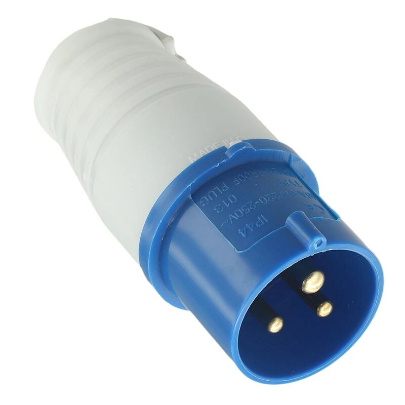 Industrial impermeável Plug Socket Plus + Ear Plugs, conversor azul, resistente, industrial, IP44