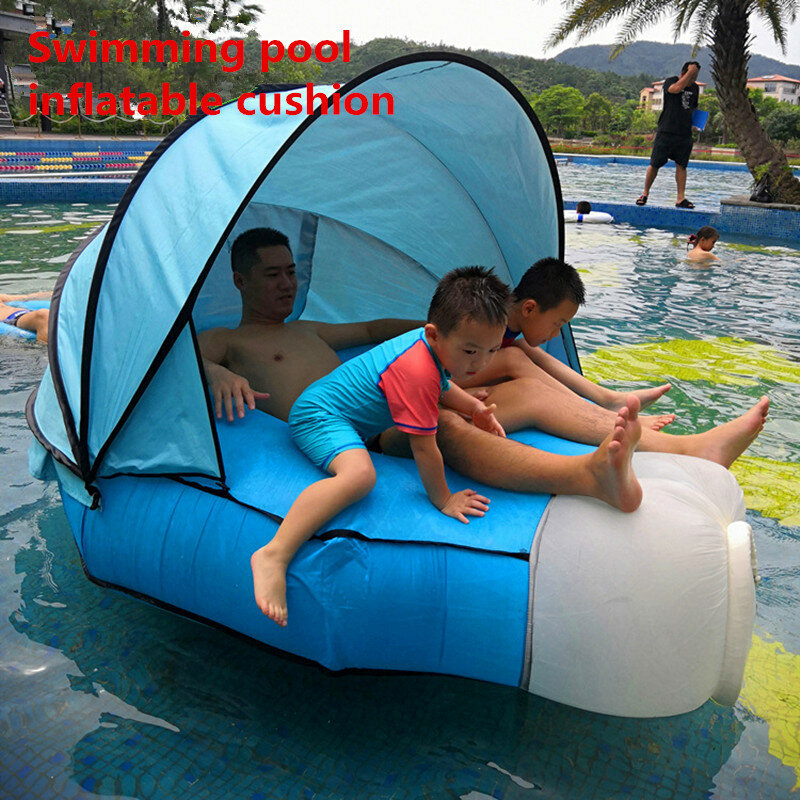 2023ใหม่ Inflatable ที่นอนโซฟากลางแจ้ง Picnic Camping แบบพกพาเสื่อกันแดดสระว่ายน้ำเบาะ