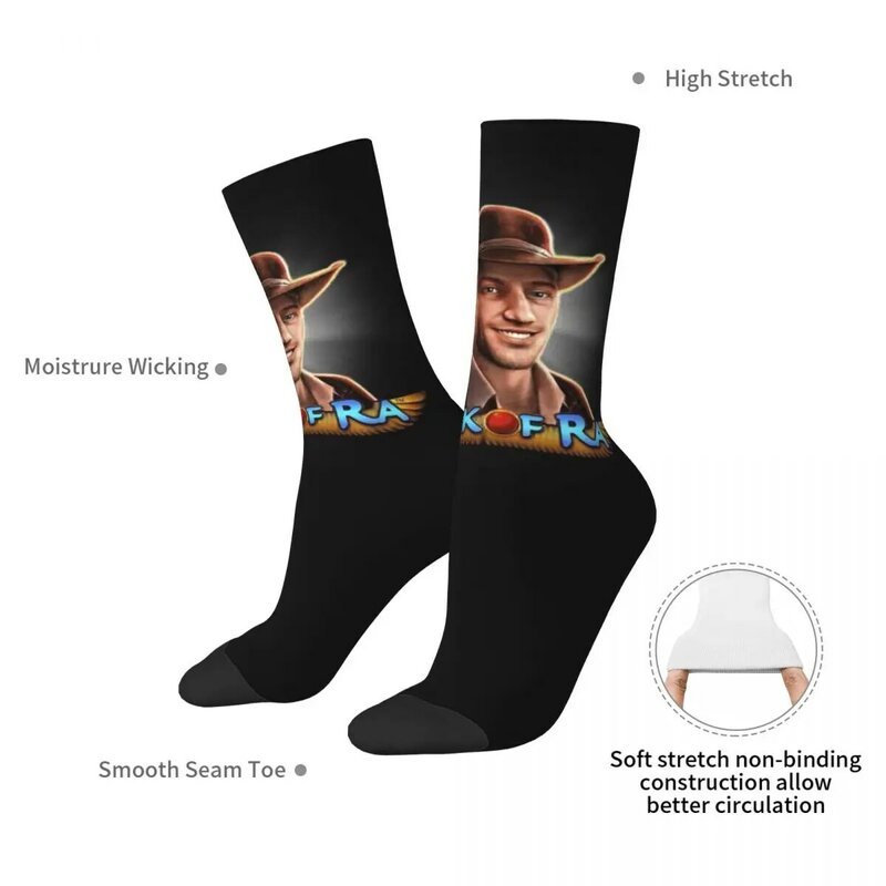 Book Of Ra Socks Harajuku Sweat Absorbing Stockings All Season Long Socks Accessories for Man's Woman's Gifts