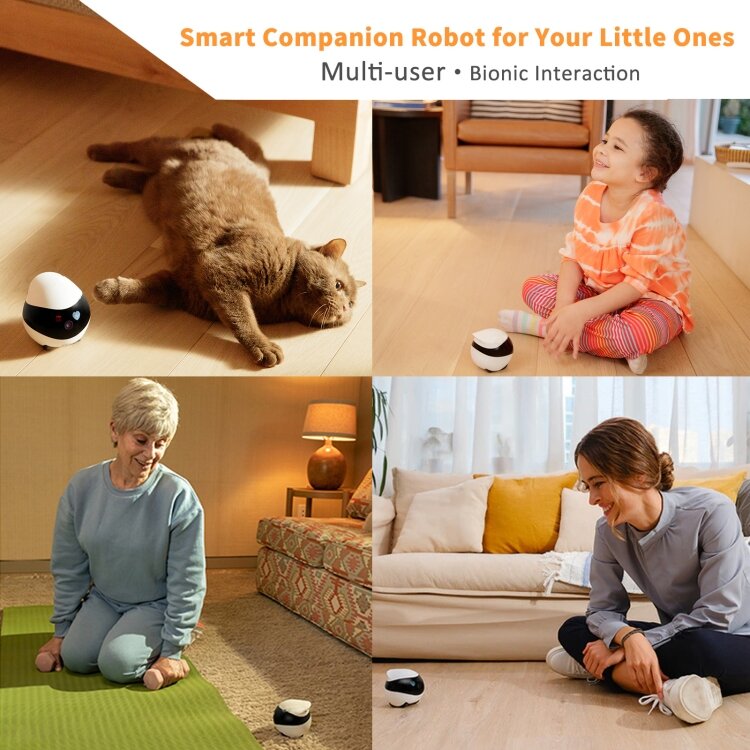 1080P HD Smart Home Companion Robot Remote Monitoring Camera Support Infrared Night Vision Two-way IP Camera