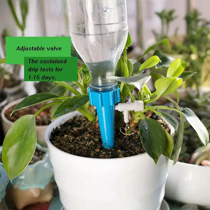 Dispositivo de Rega Automática Kits de Rega, Sistema de Controle Ajustável, Ferramentas de Irrigação por Gotejamento para Plantas e Flores, Jardim