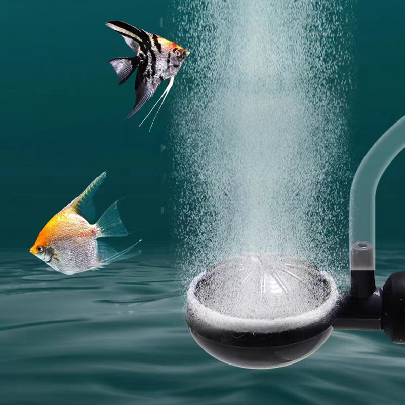 Bomba de aire de plástico para acuario, aireador, oxígeno hidropónico, accesorios con ventosas, 1/2 piezas