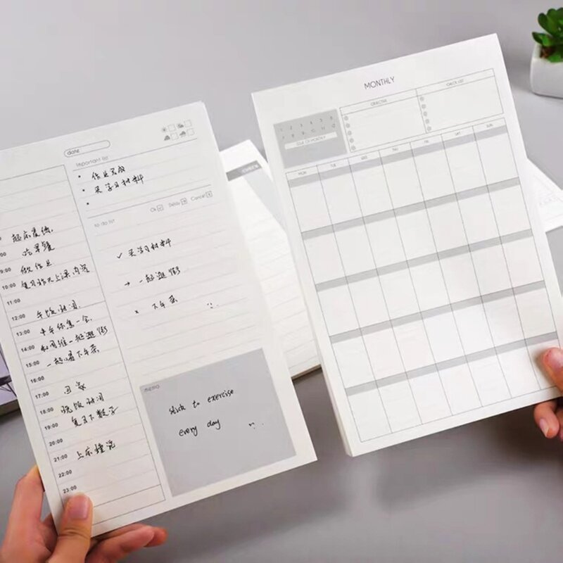 OFBK Business Desk Planner Notebook Daily Planner Bloc de notas para uso en la oficina en el hogar 40 páginas