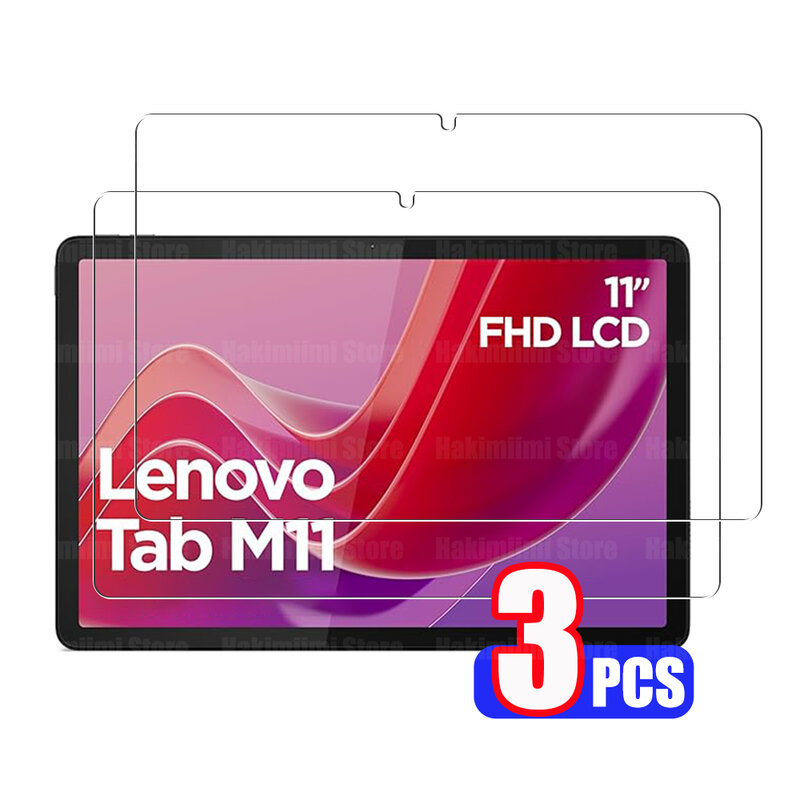 Protector de pantalla para tableta Lenovo Tab M11 (11 pulgadas), película de vidrio templado transparente antiarañazos, antihuellas, lanzado en 2024