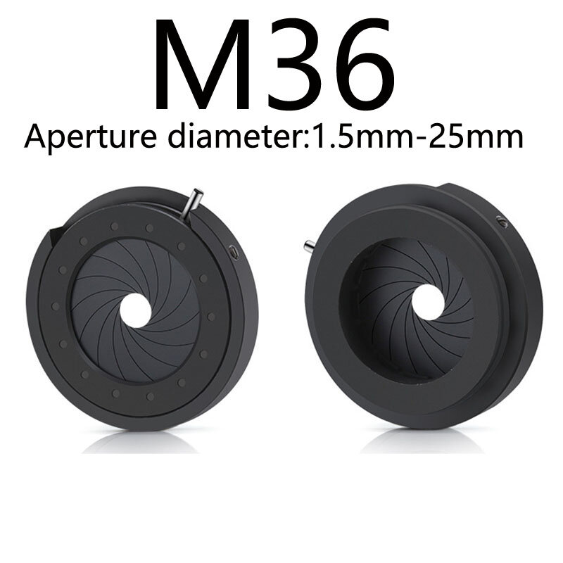 Anel ajustável de abertura para lente de câmera, diafragma de íris, anel adaptador, M30 a M37, M42 a M42, CS a C, 1.5-29mm, 1pc