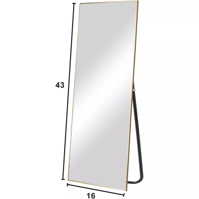 Espejo de longitud completa para decoración de pared, longitud completa de 63x20 pulgadas, para suelo y sala de estar