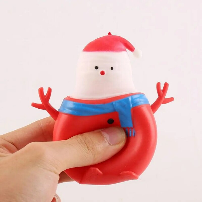 Śliczne zabawka na boże narodzenie Santa Claus antystresowe narzędzie wycisnąć miękkie odprężenie śmieszne Fidgets zabawki dla dzieci prezenty świąteczne