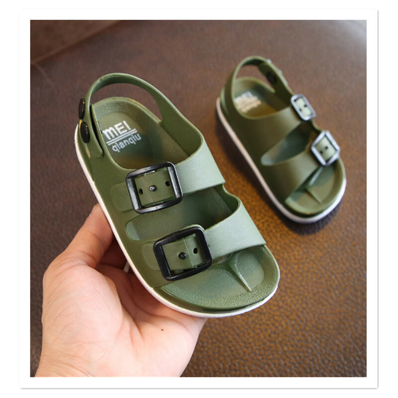 Sandalias antideslizantes de plástico para niños, zapatos de verano para bebés de 1 a 4 años, 2018