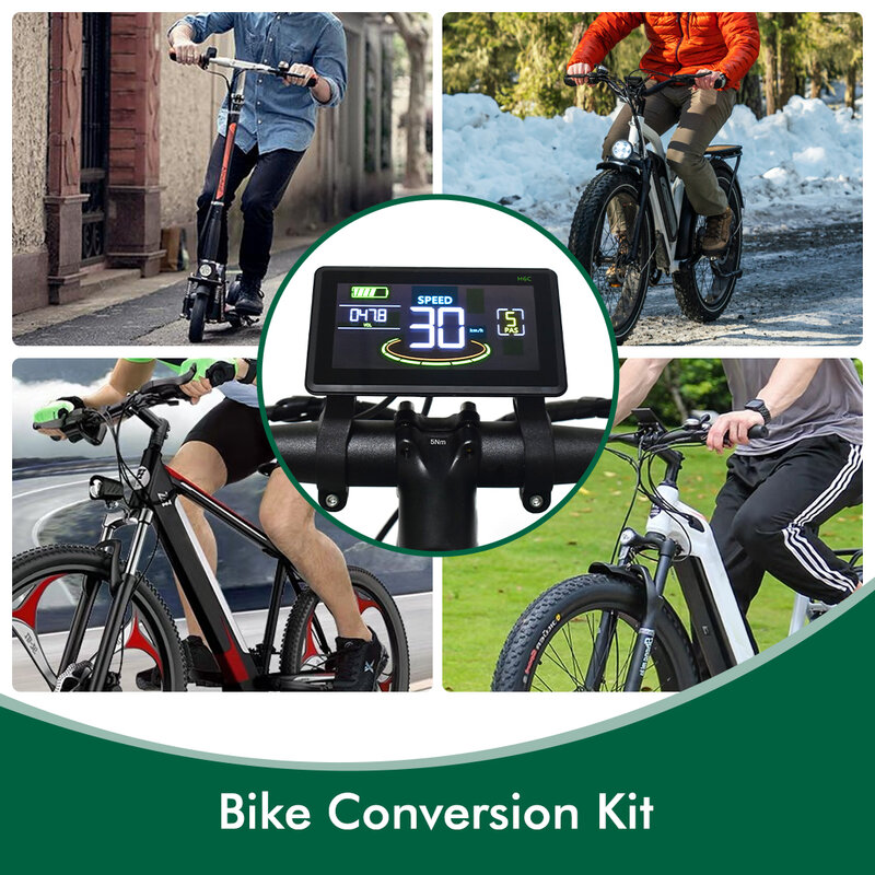 H6c Elektro fahrrad bunte LCD-Anzeige Meter 24V-60V sm/wasserdichter Anschluss stecker E-Bike intelligentes Display mit USB-Uart