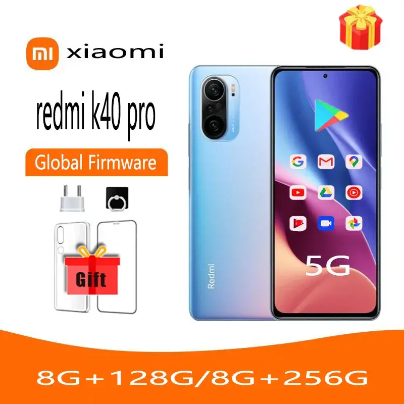 Xiaomi-redmi k40 proスマートフォン、グローバルファームウェア、snapdragon 888、6.67インチ、120hz、e4 amoledディスプレイ、64mp、33w、高速