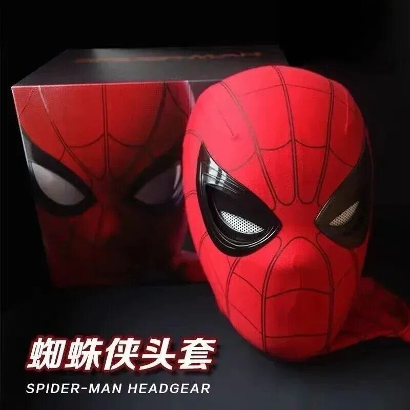 Spider Man Kopf bedeckung Augen bewegliche manuelle elektrische blinkende Maske außer gewöhnliche Held Helm Erwachsenen Geburtstags geschenk Kinderspiel zeug