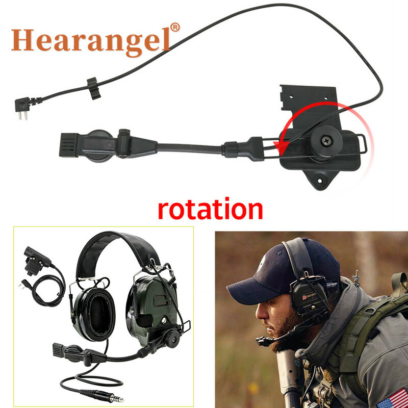 Headset tático para tiro eletrônico e proteção auditiva, adaptador TCIHeadphone, interfone, captador anti-ruído, fone de ouvido II, M87