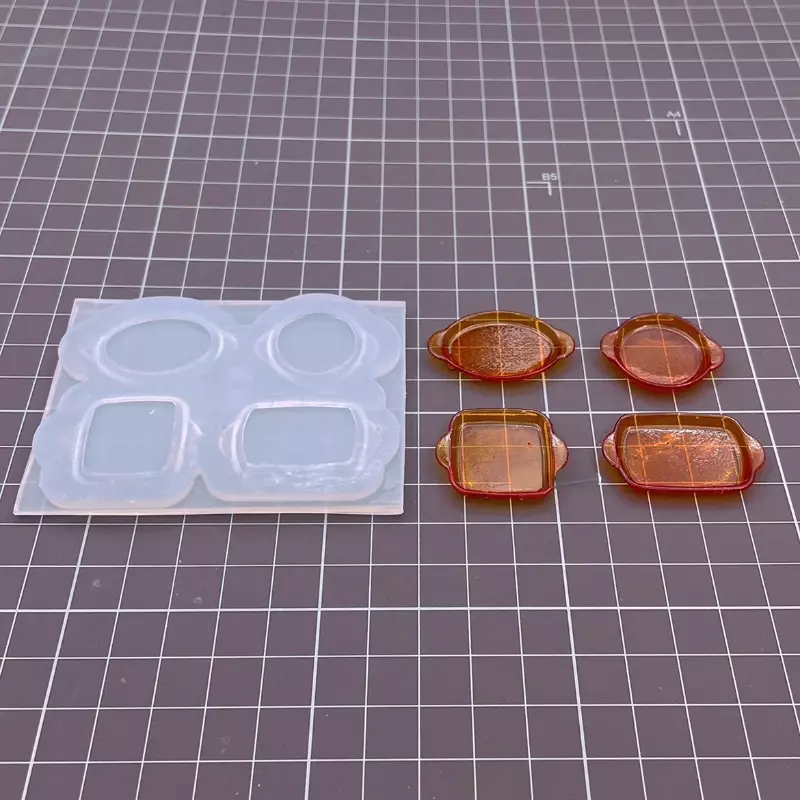 Miniaturowe jedzenie cukierki herbatniki na stolarce Pot Mold Mini deser taca płyta żywica Uv formy silikonowe formy