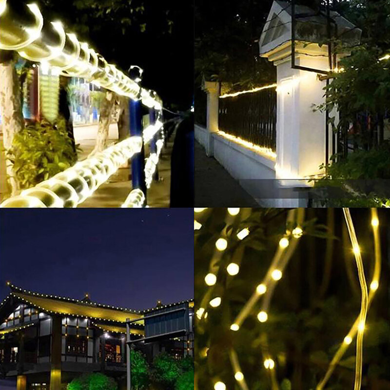 Guirxiété lumineuse LED télécommandée, 8 modes d'éclairage, 16 pieds, 50LED, 32,8 pieds, 120LED, 65,6 pieds, 200LED, chambre, jardin, fête, mariage, Noël