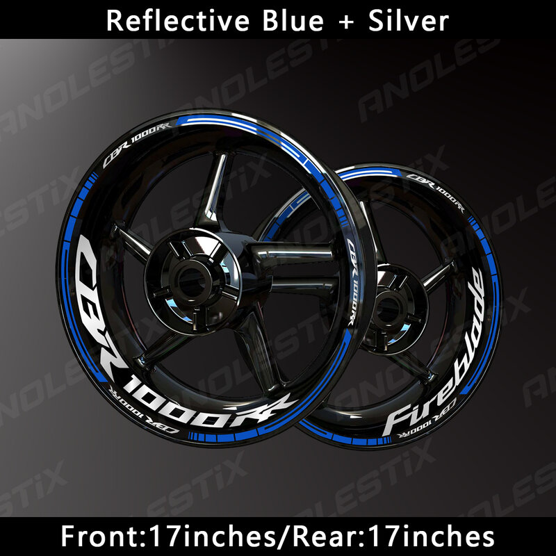 AnoleStix-pegatina reflectante para rueda de motocicleta, cinta de rayas para llanta, para Honda CBR 1000RR Fireblade 2018 2019 2020 2021 2022