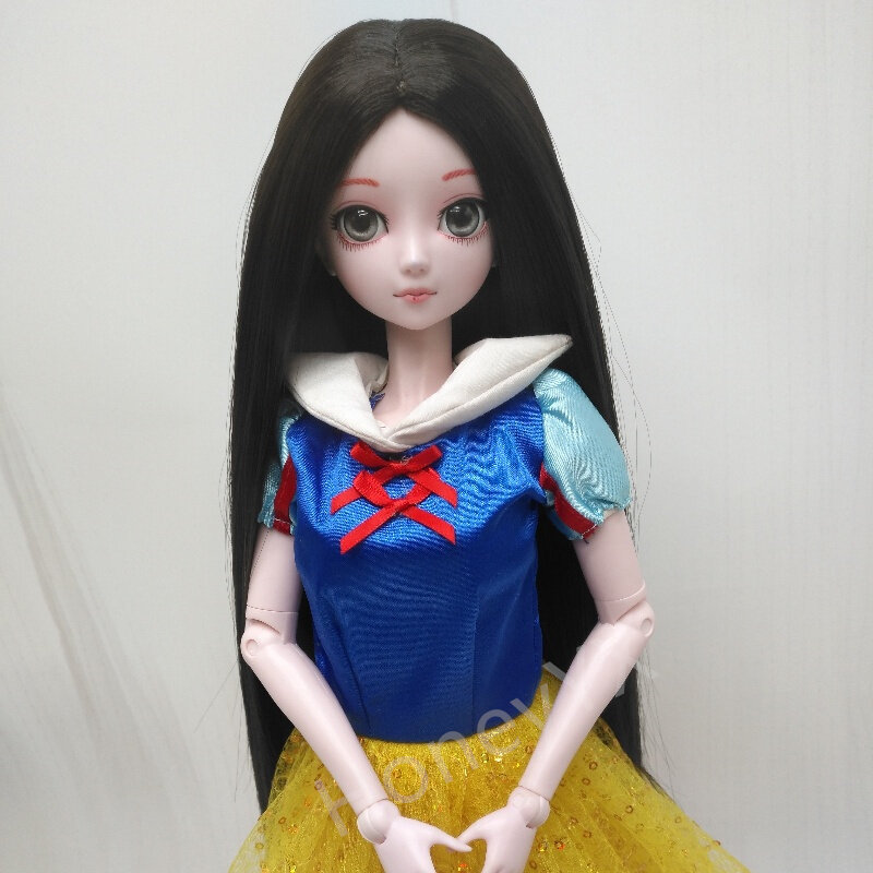 Bjd Doll Wig for 1/3 Accessories Middle Part Long Straight Wig Sythetic for 60cm Doll Hair DIY Toys