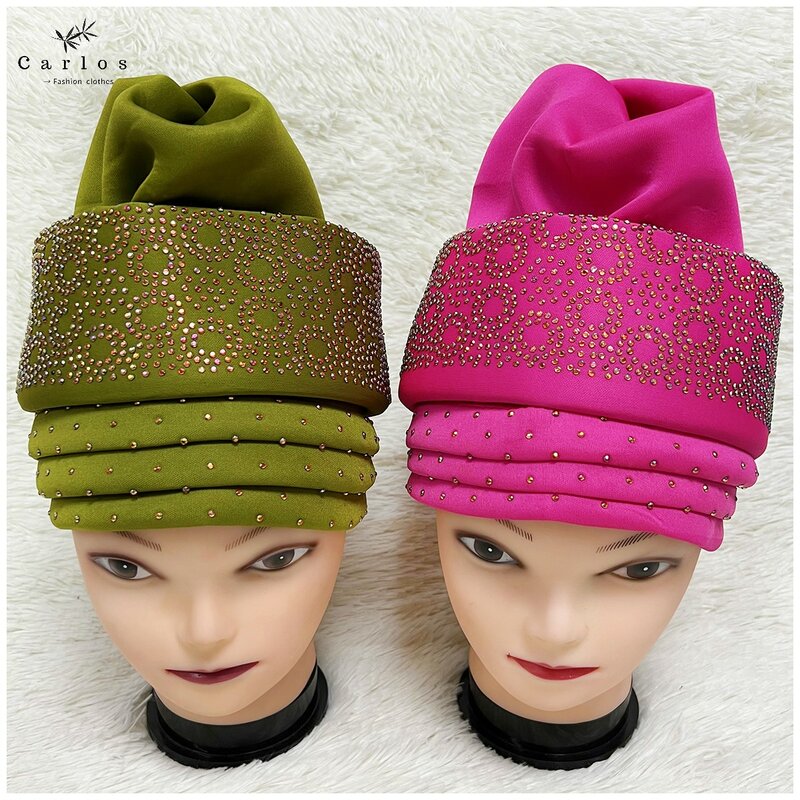 1 dúzia de alta qualidade mais novo elegante turbante chapéus feminino boné frisado para a índia scarfs cabeça envoltório bandana acessórios para o cabelo da menina senhora