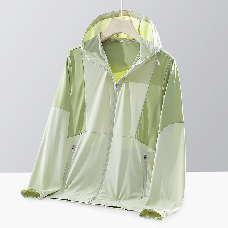 Pakaian tabir surya Musim Panas 2024, pakaian mendaki gunung pasangan, mantel tipis perlindungan UV luar ruangan, serbaguna, mode baru