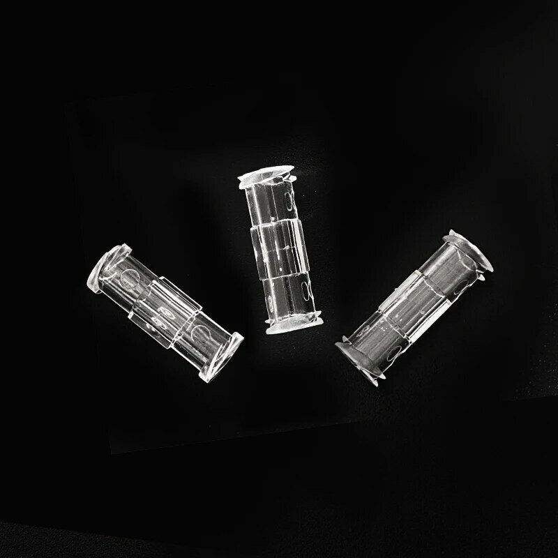 Dupla hélice médica estéril Luer Lock adaptador, conector de seringa plástica transparente, vazamento à prova, 10 a 100pcs