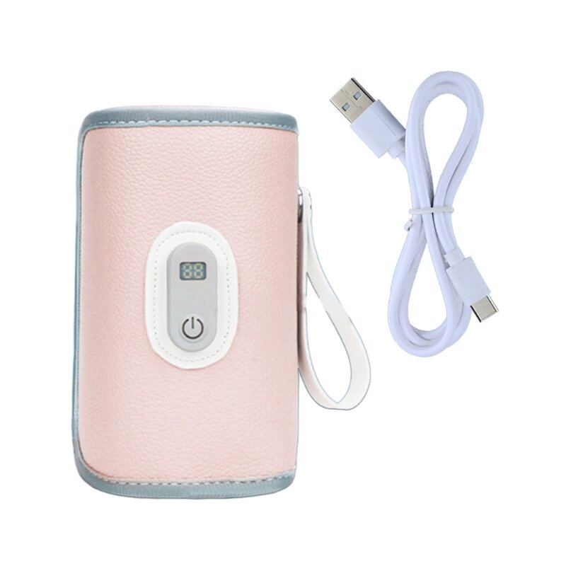 USB Bottle Heater Insulated Milk Bottle Warmer Case Sleeve 5-gear Adjust