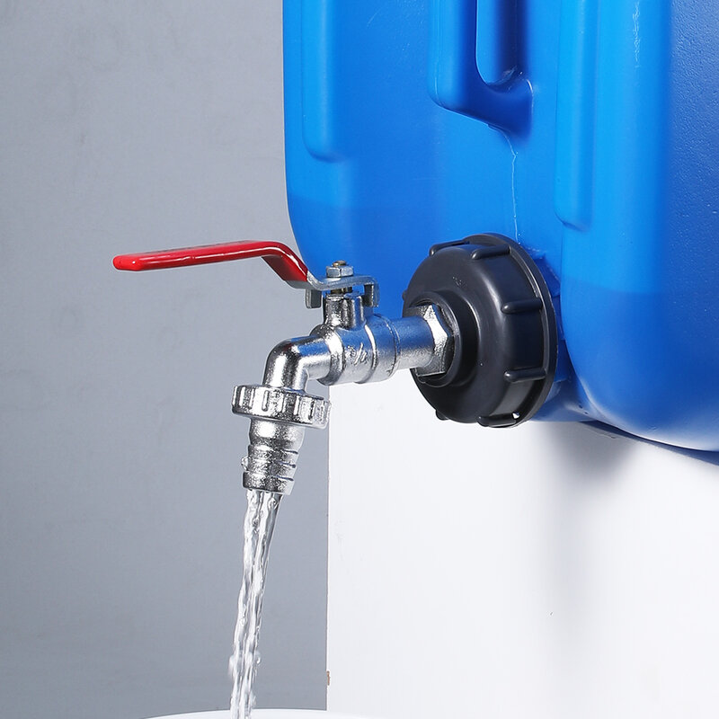 Adattatore per rubinetto serbatoio IBC durevole S60 * 6 filettatura grossa a connettore da 1/2 ''3/4'' valvola di ricambio rubinetto per valvola domestica da giardino