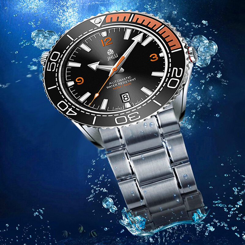 Original Mode Herren Seamer 600 mechanische Uhr Marke gebogen Saphirglas wasserdichte Business-Uhr