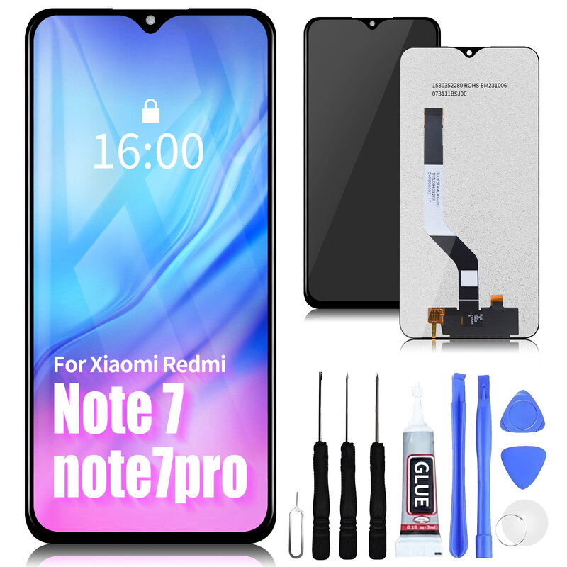 6.3''for Xiaomi Redmi Note 7 LCD Display Screen Touch Digitizer Assembly Redmi Note7 LCD Note 7 Pro M1901F7G Display Replacement