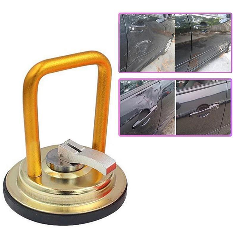 Car Dent Puller Suction Cup Gold Aluminum Alloy Car Dent Remover Tool Heavy Duty Suction Cup Dent Puller Handle Lifter Dent