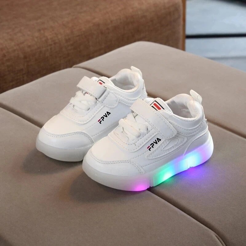 Chaussures de Tennis Classiques à Lumière LED pour Bébé Fille et Garçon, Baskets de Haute Qualité, Nouvelle Marque, 2024