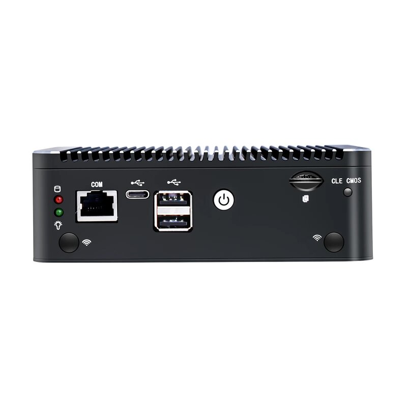 Topton-Fanless Mini PC Firewall, Intel N100, 2.5G Soft Router, 4x i226-V LAN, 1 * COM, RJ45, Tipo-C pfSense, PVE, ESXi