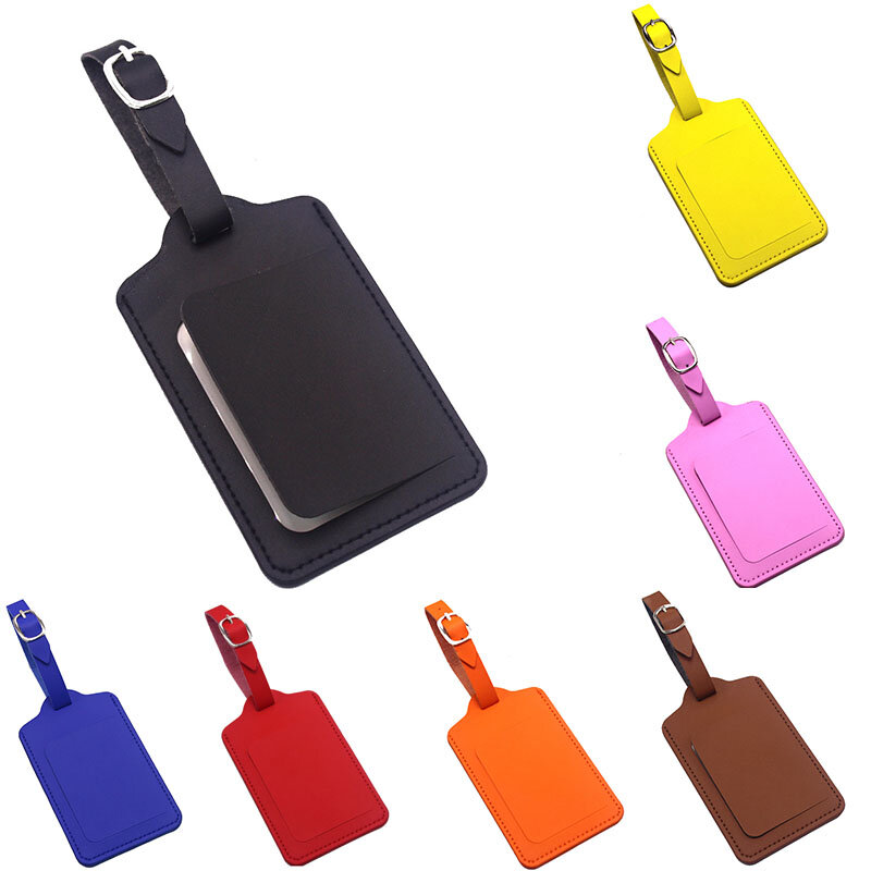 Tags de bagagem de viagem de couro do plutônio tag de bagagem de viagem acessórios