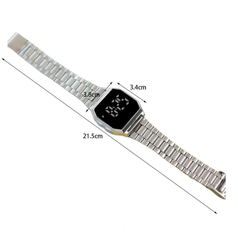 Relógio de pulso LED Digital Masculino e Feminino, Impermeável, Quartzo, Casual, Luxo