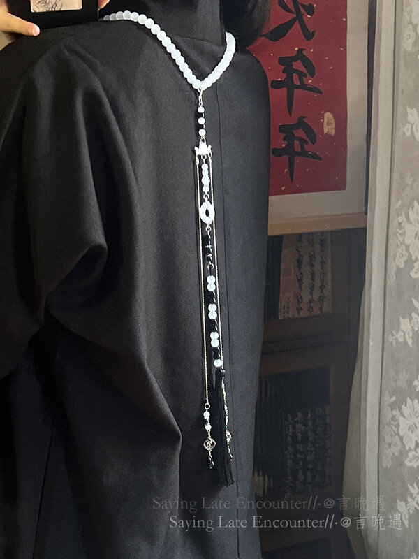Hanfu collar de estilo antiguo para mujer, adorno Oriental Hanfu, colgante de Jade diario, regalos chinos