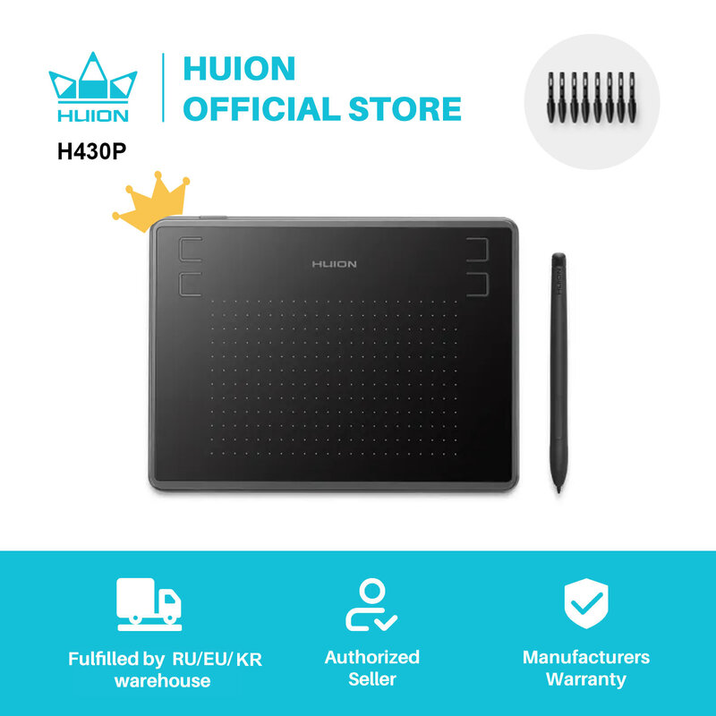 HUION H430P cyfrowe tablety Micro USB podpis graficzny pióro do rysowania Tablet OSU gra bez baterii Tablet Android Mac Windows