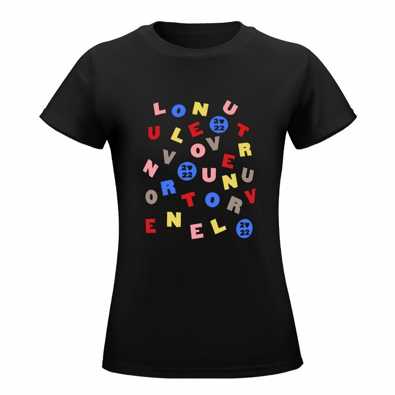 HS LOT word soup T-Shirt kawaii clothes tops aesthetic clothes cute tops t shirts for Women loose fit