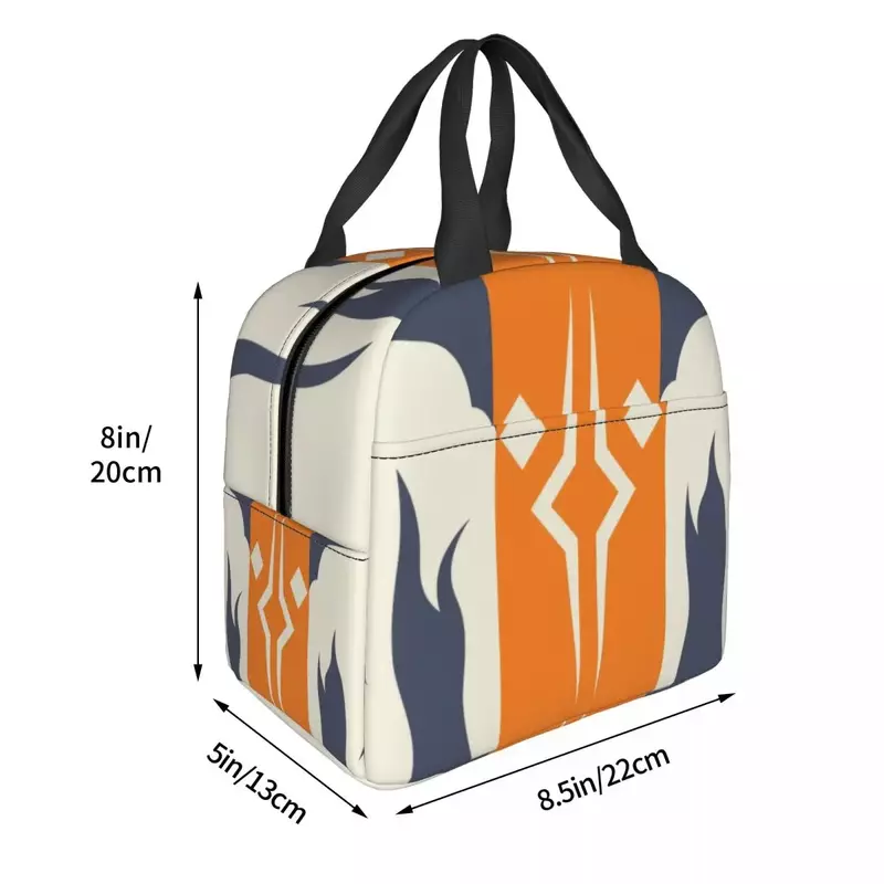 Fulcrum Ahsoka Tano Insulated Lunch Bag for Women Waterproof Thermal Cooler Lunch Box Beach Camping Travel Picnic Food Tote Bags
