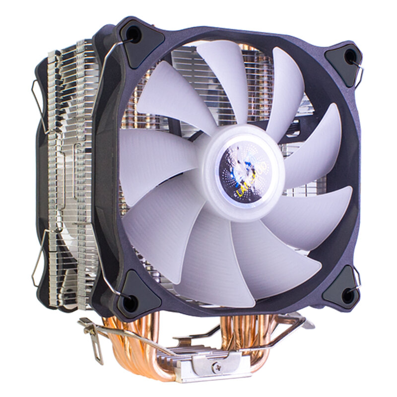 Enfriador de CPU X79 X99 2011, 6 tubos de calor, 120mm, 4 pines, PWM RGB, para Intel LGA 1700, 1200, 1155, 1356, 1366, AMD3, AM4, ventilador de refrigeración para PC