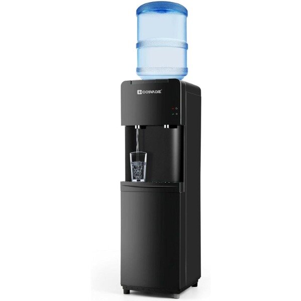Water Coolers 5 Gallon Top Load,Hot/Cold Water Cooler Dispenser, Innovative Slim Design Energy Saving Freestanding