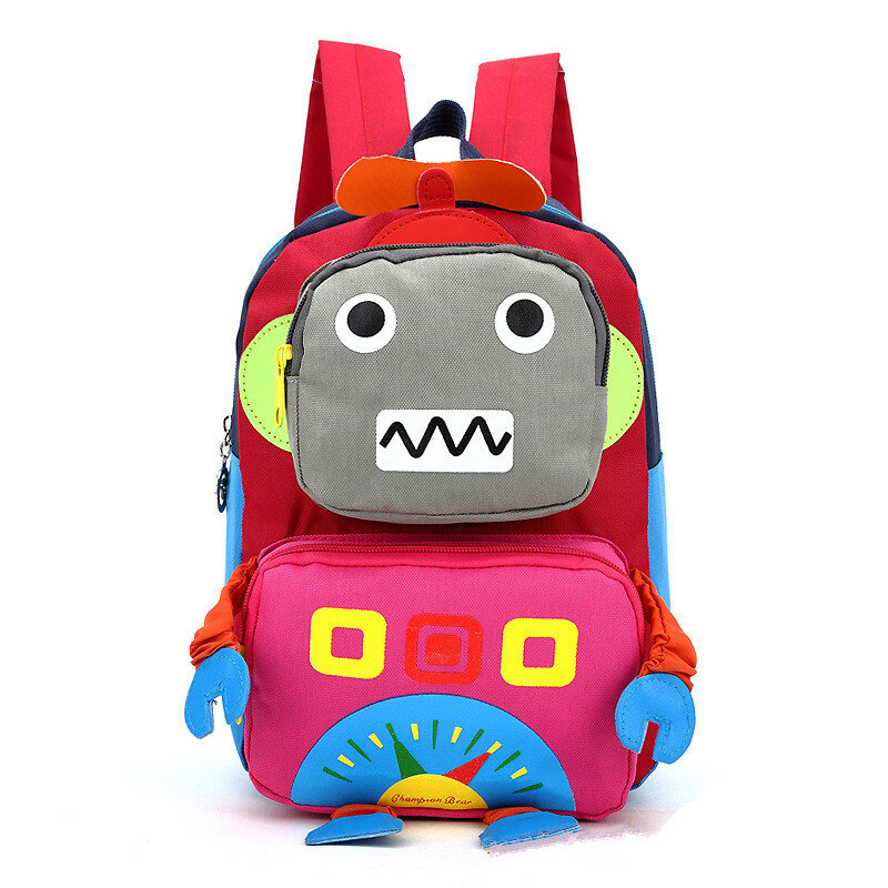 Plecak ruggzak-mochilas ortopédicas para niños, morrales infantiles con diseño de robot de dibujos animados, mochilas escolares