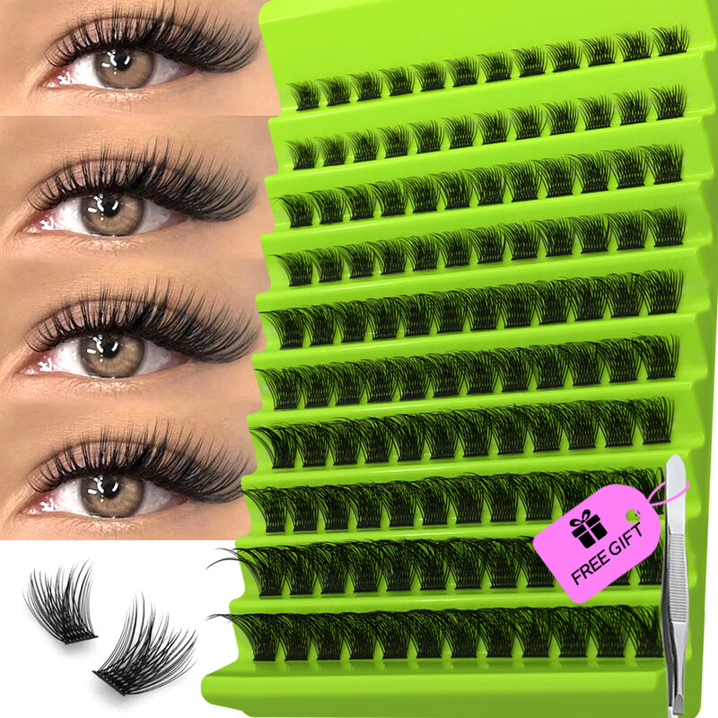 GROINNEYA Cluster Lashes Natural Eyelash extension Volume Individual Lashes Mixed Tray Faux Mink Lashes Cilias Makeup