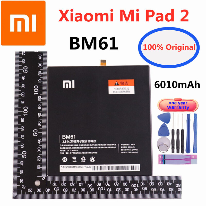 Batería original para tableta, pila para Xiaomi Pad 1, 2, 3, 4 Plus, Mipad 1, 2, 3, 4, 5, Mipad3, Mipad4, BM60, BM61, BM62, BN60, BN80, 100%