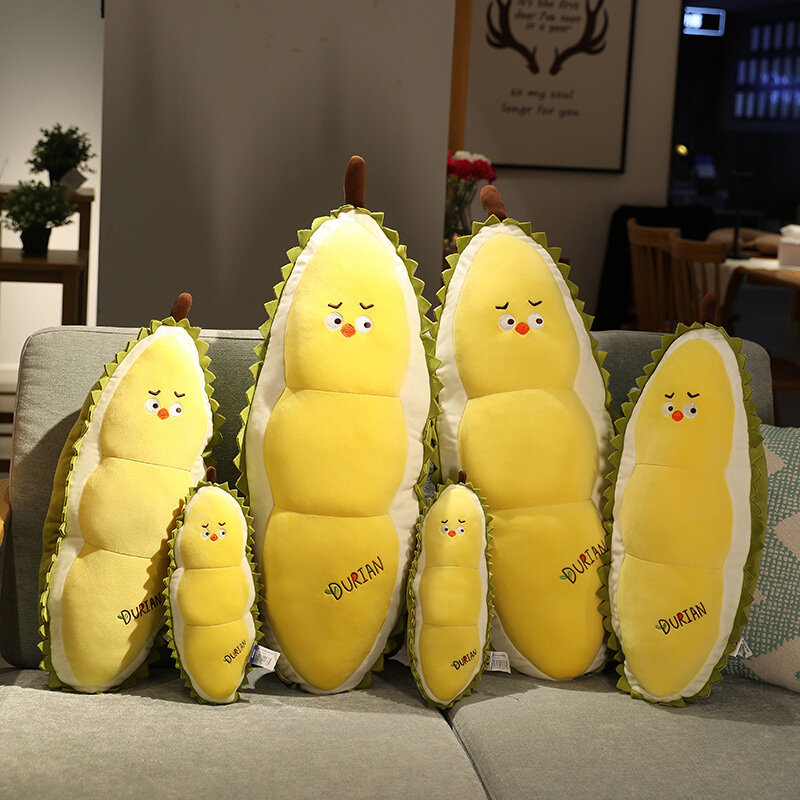 Almofada de pelúcia criativa dos desenhos animados para crianças Animais de pelúcia fofos Durian Chick Toy Almofadas macias de dormir Decoração de casa 30 cm, 50 cm, 70cm