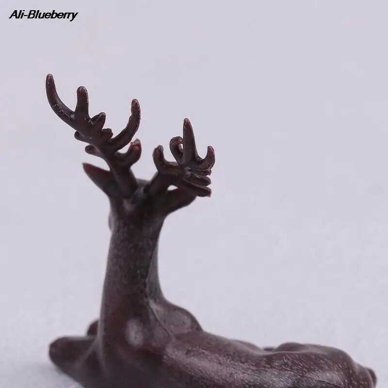 미니어처 인형집 사슴 동상 크리스마스 엘크 장식품, 인형집 장식 액세서리