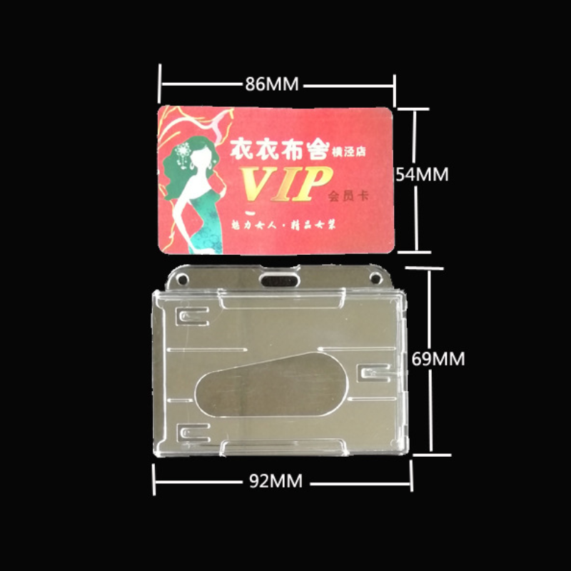 ID Tag Transparent Working Permit Case Employee's Pass Business Work Card Cover Sleeve Name Badge Holder Credit Card Holder Case
