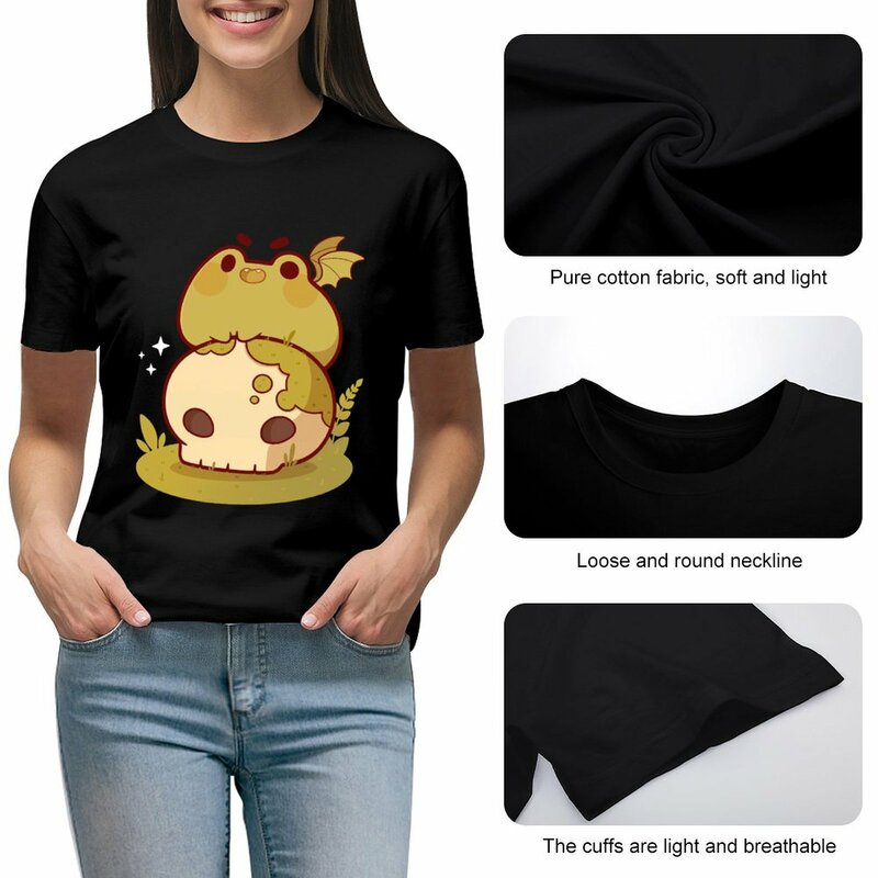 A fierce frog dragon T-shirt Aesthetic clothing lady clothes cute clothes Woman fashion